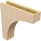 Ekena Millwork 4"W x 16"D x 16"H Thin Huntington Rough Cedar Woodgrain TimberThane Corbel, Primed Tan CORUR04X16X16HUNRCPR - alternate 3